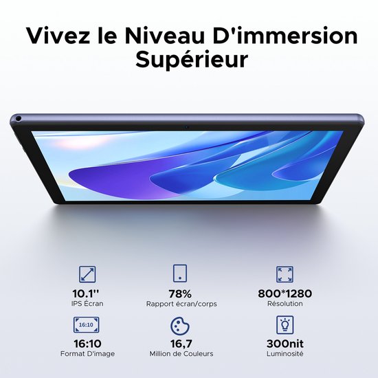 Doogee U10 - Tablet - 16GB RAM+ 128GB ROM (2TB TF) - 10,1 inch - Face ID - 5060 mAh - Android 15.0 - WiFi 6 - Met toetsenbord Mouse - Paars — afbeelding 3