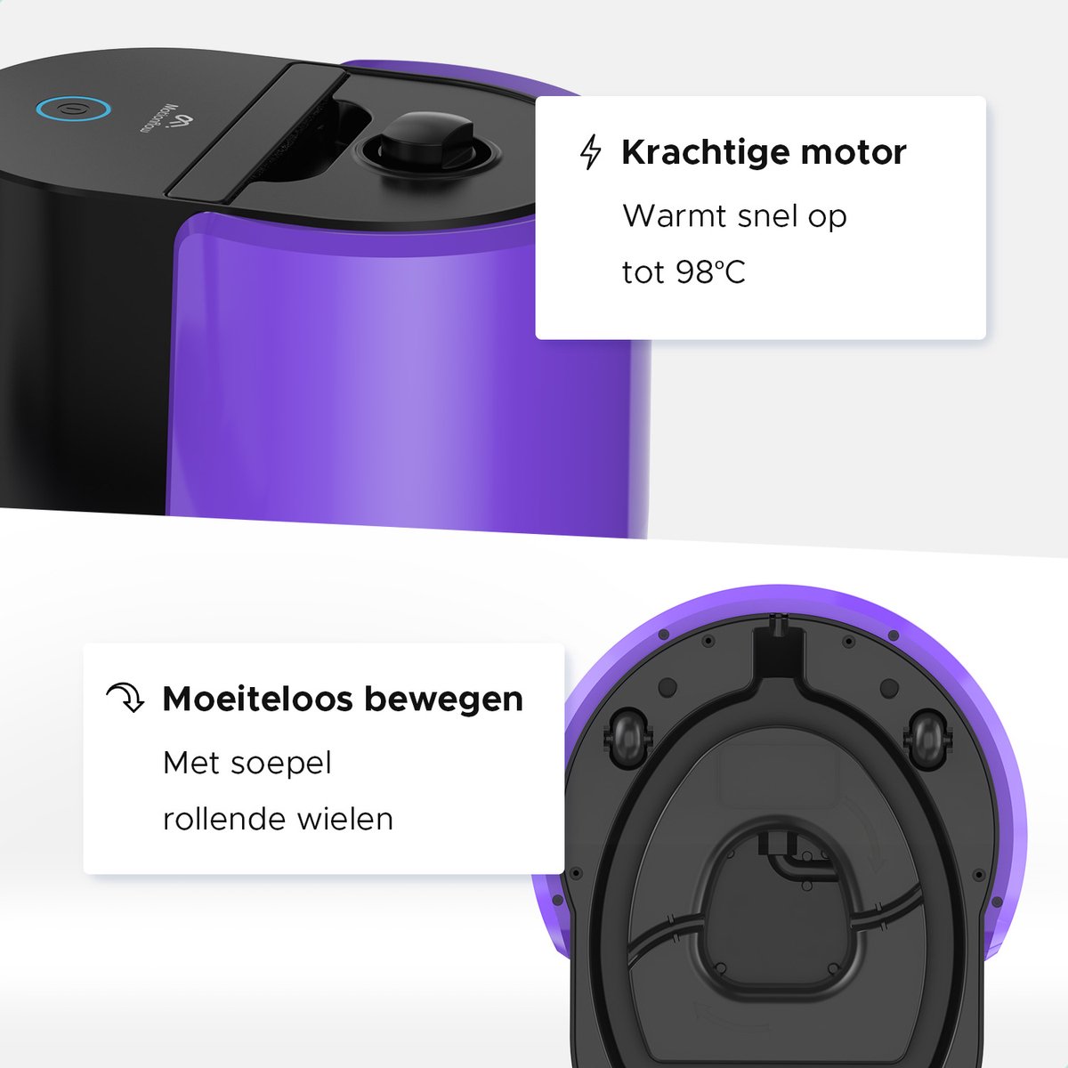 Motionflow Stoomreiniger PRO 4 bar – 16-delig, 1500W thumbnail 3