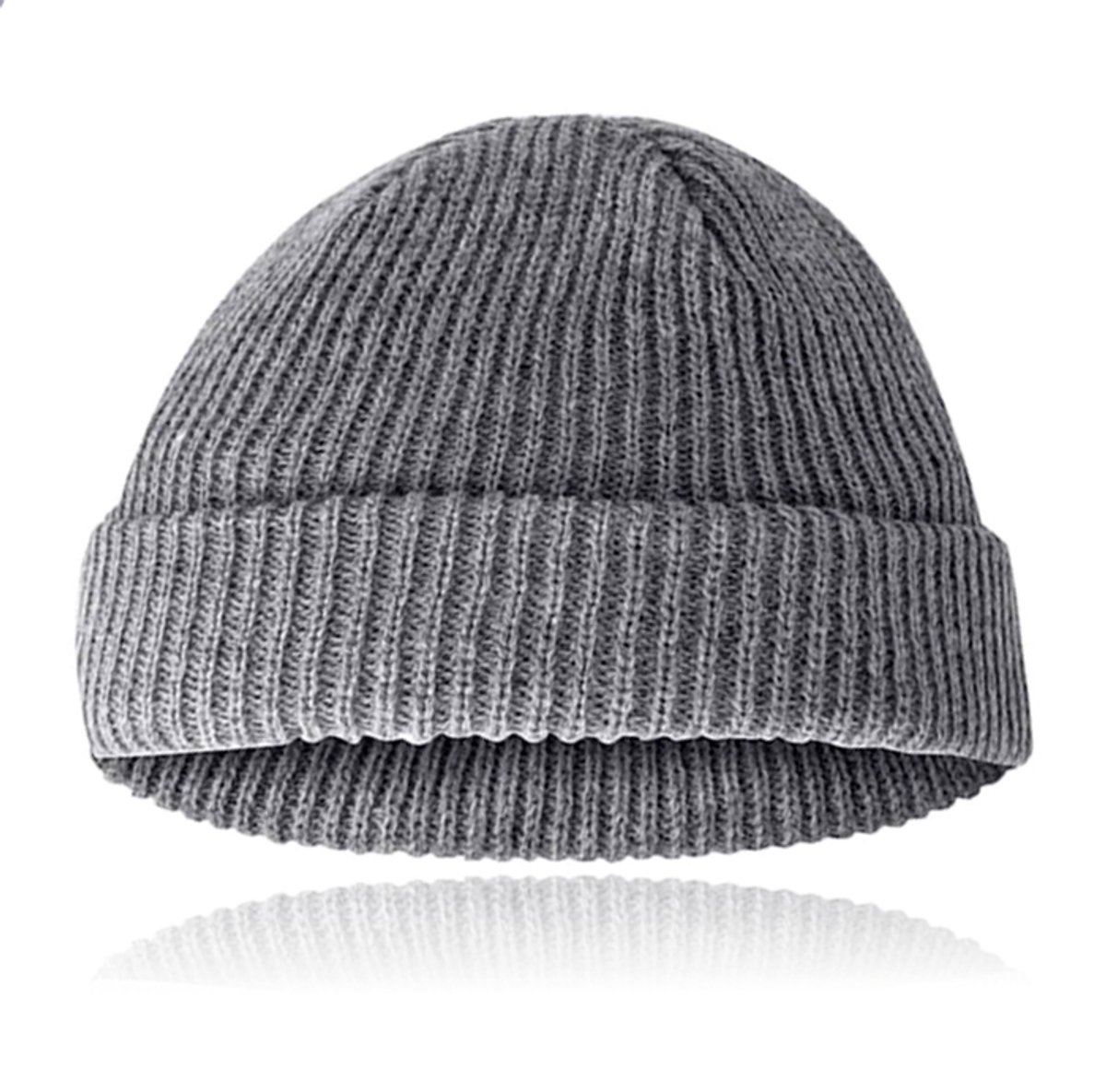 Korte Beanie Rond Model Grijs
