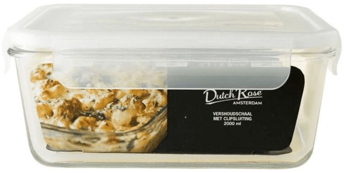 Dutch Rose - Ovenschaal Amsterdam met vershouddeksel 2 l