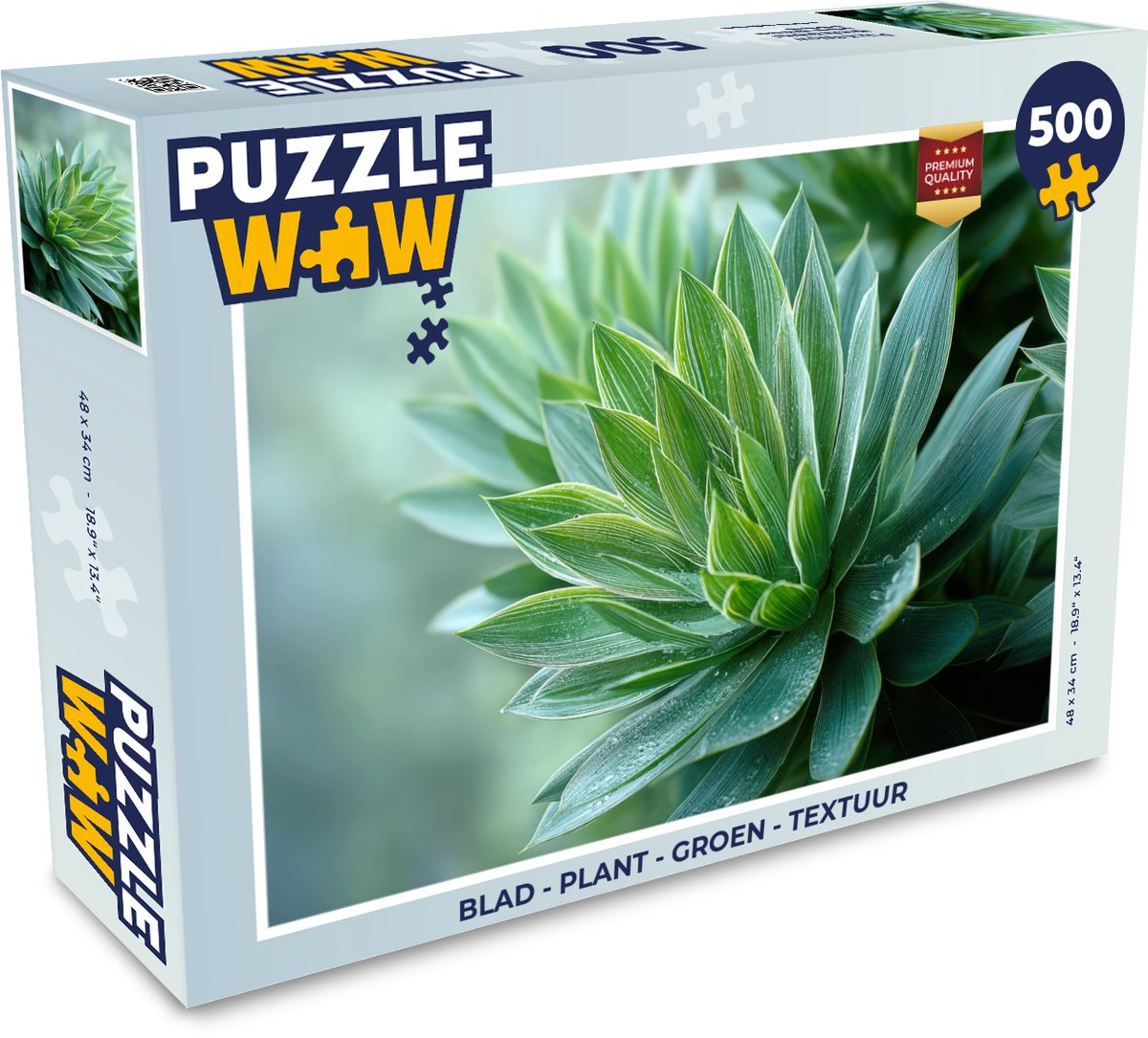 Puzzel Blad - Plant - Groen - Textuur - Legpuzzel - Puzzel 500 stukjes