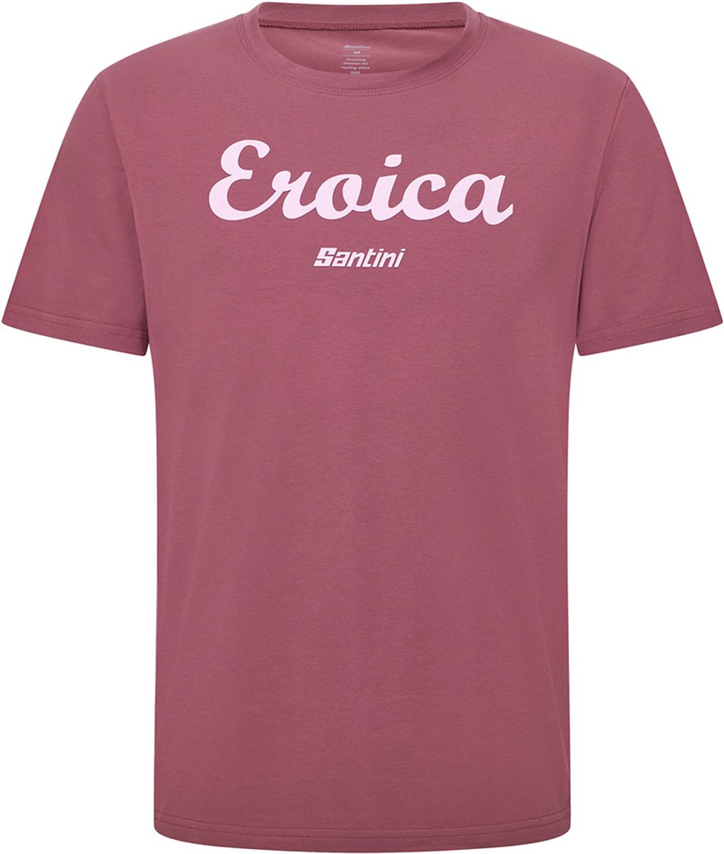 Santini Eroica Strada T-shirt Met Korte Mouwen Roze