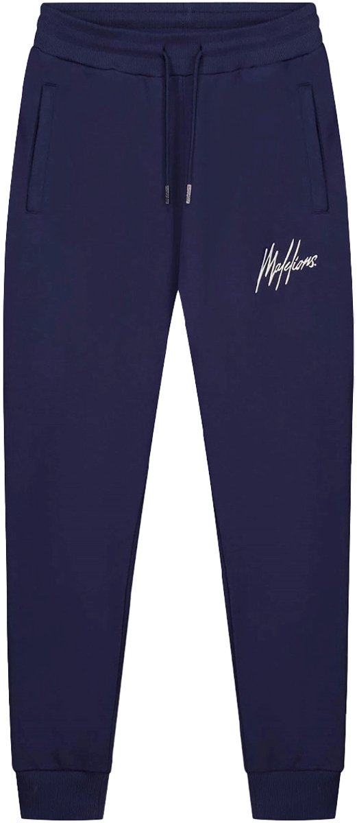 Malelions basic joggingbroek in de kleur marine.