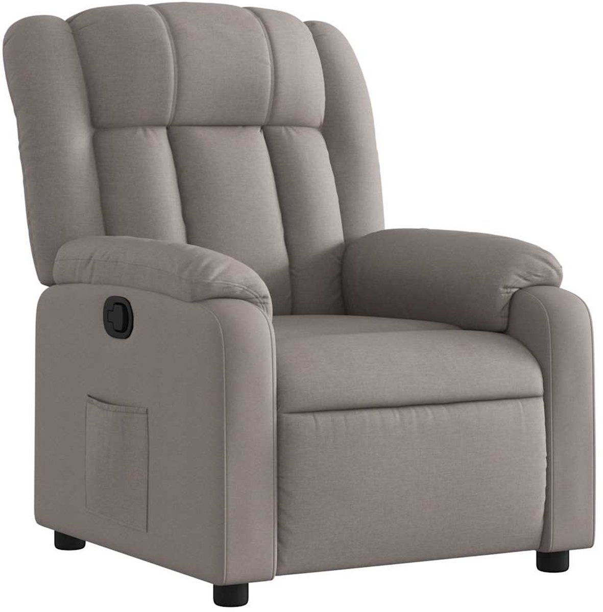 vidaXL Fauteuil - verstelbaar - stof - taupe