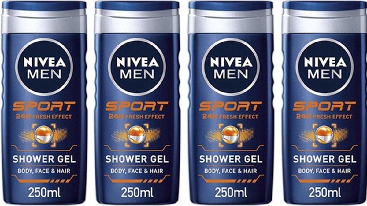 Nivea Douche For Men Sport - 4 x 250 ml Voordeelverpakking