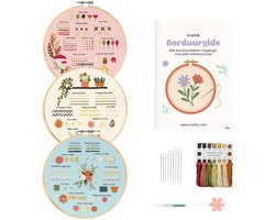 Crafsly borduurpakket voor beginners met bamboe borduurringen