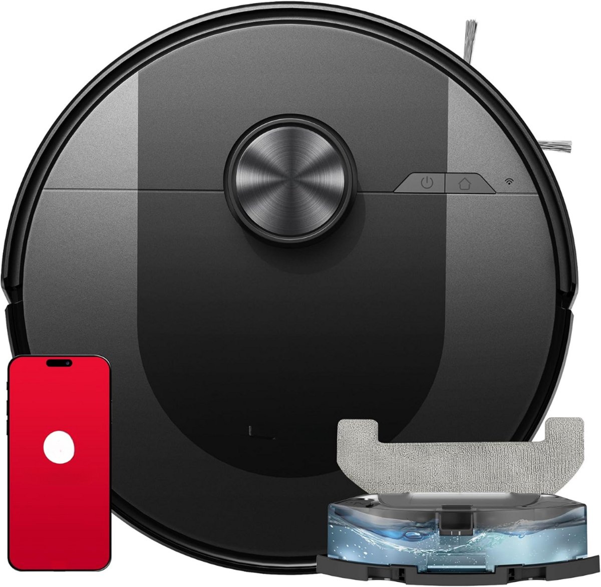 SCH® Robotstofzuiger met App voor Huisdieren - Zwart