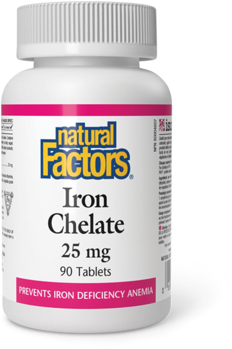 Natural Factors, iron Chelate, 25 mg, 90 Tablets