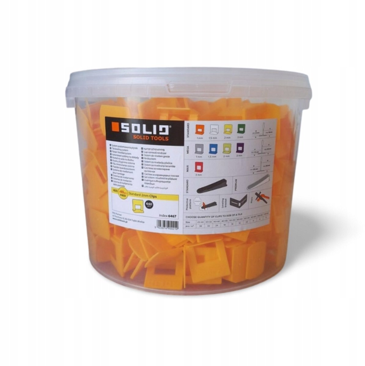 Tegel Leveling Systeem Clips 800 Stuks 2mm Voeg - Emmer