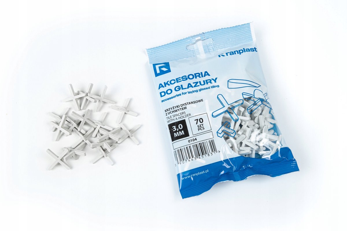 Ranplast Tegelafstandringcruisjes met Houder - 3mm Fuga, 70 st