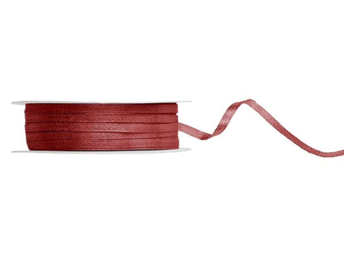 Bordeaux satijnen lint 50m x 0,3cm - Decoratie & Knutselen