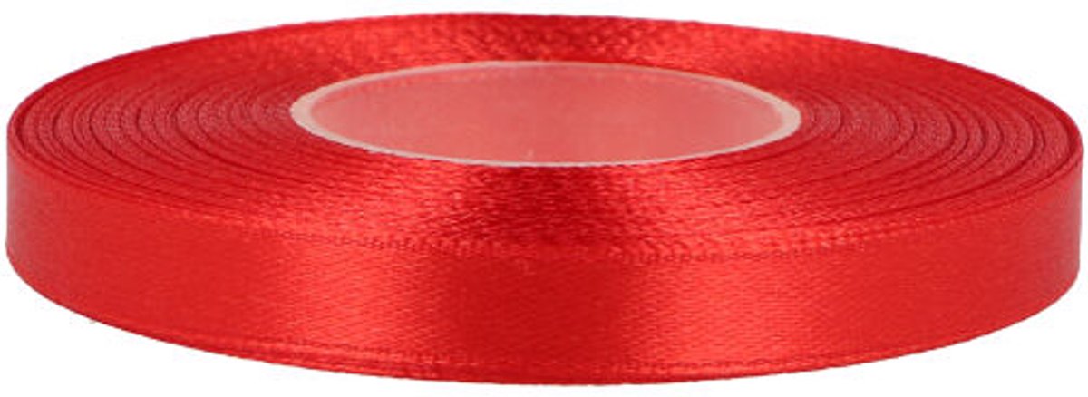 Rode Satijnen Lint 9mm x 25m - Decoratief en Elegant