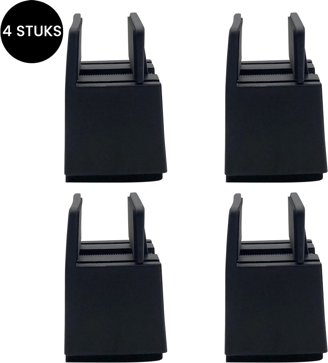 Purepeak Verstelbare Meubelverhogers Set 4 Stuks - Bedverhogers - Tafelverhoger - 5 cm - Tafelpoot verhoger - Zwart