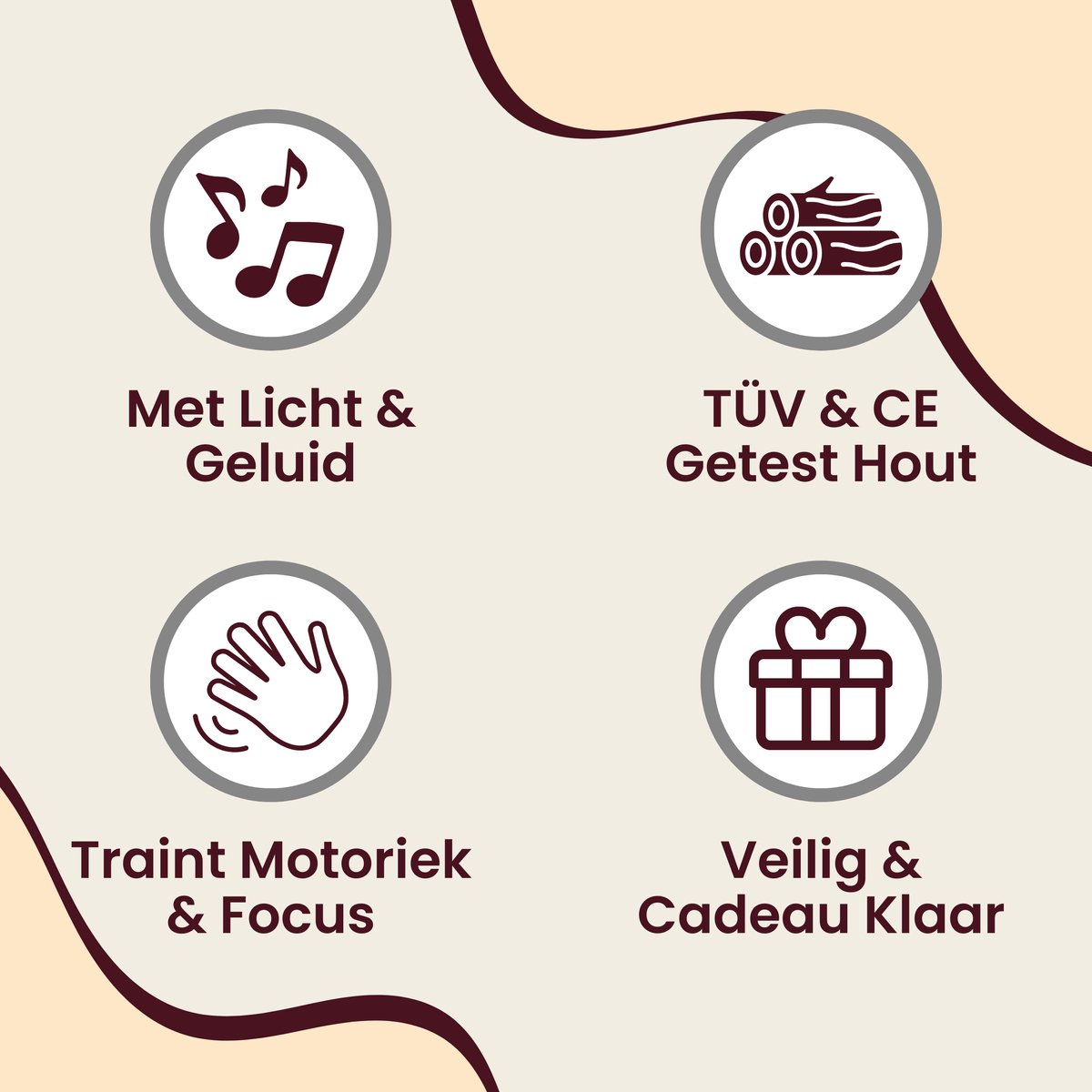 Elektrische Houten Speelgoedgitaar Kinderen - Muziek Speelgoed met Geluid, 3 Geluidsstanden & Volumeknop - Montessori Educatief Muziekinstrument vanaf 3 Jaar - Inclusief Draagriem - Ideaal Cadeau voor Peuters & Kleuters - Baby Doo — afbeelding 6