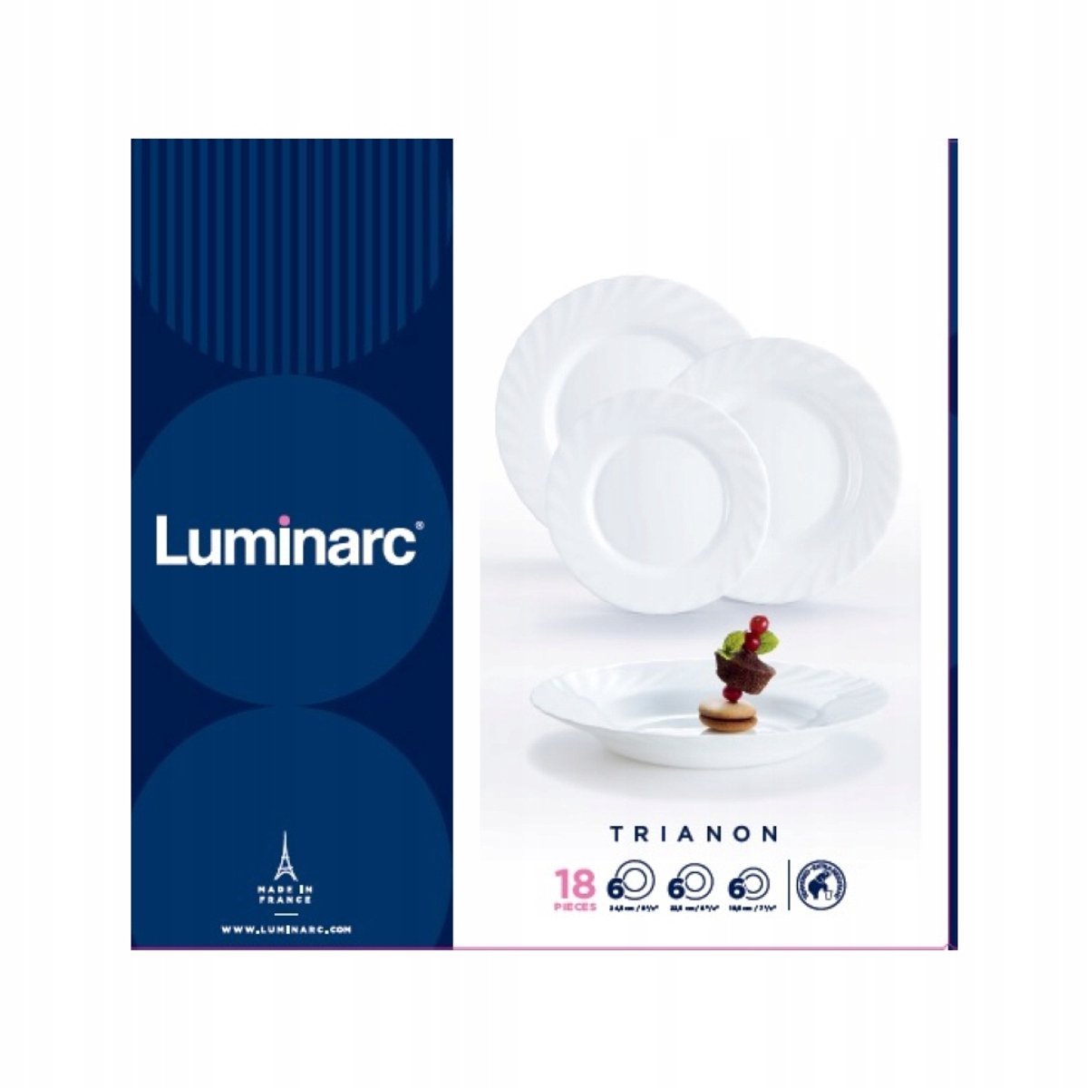 Luminarc Trianon Dinerset 18-delig Wit - 6 Personen