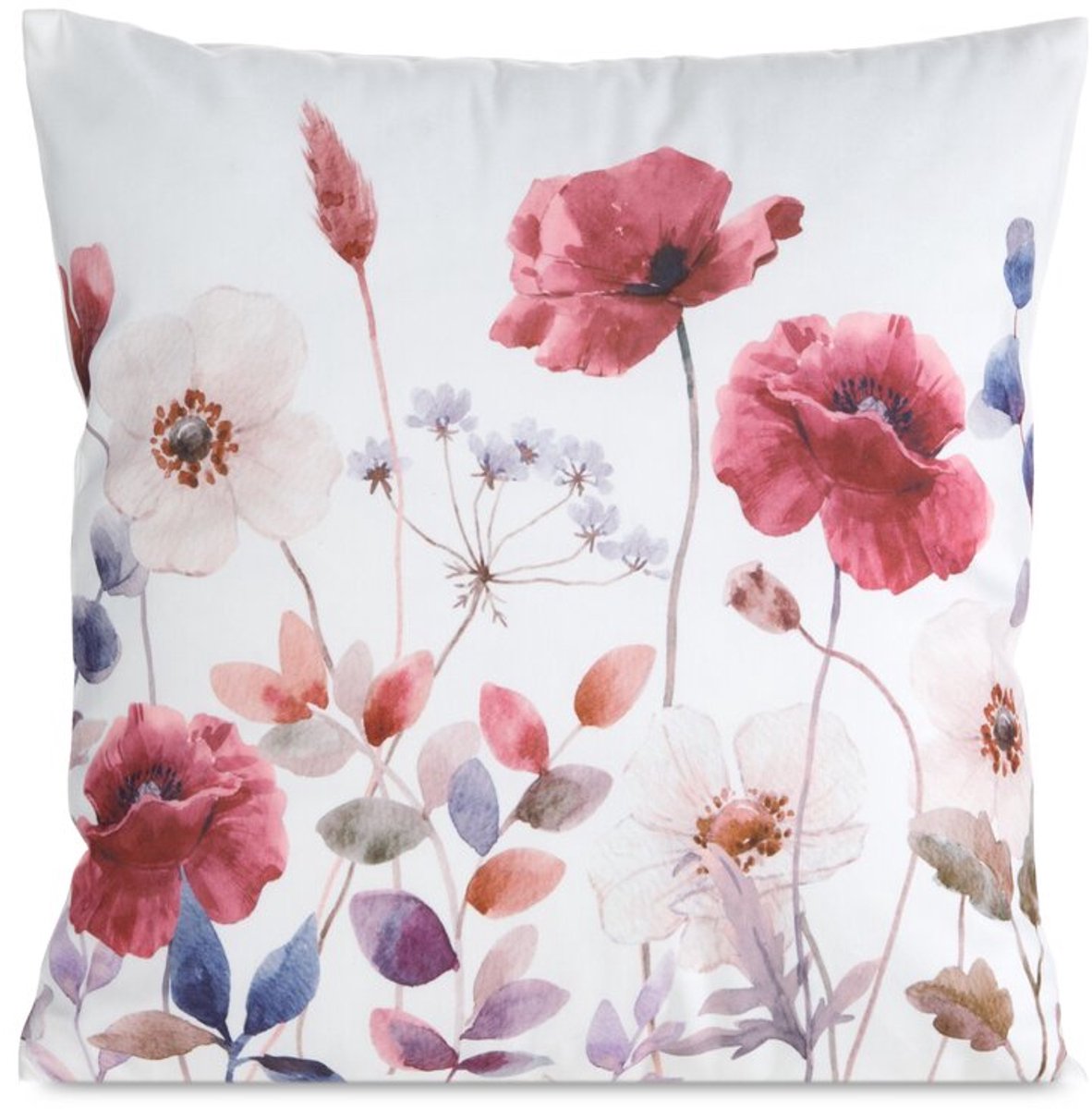 Decoratieve Kussenhoes Mink 45x45 cm met Bloemendessin - Zacht & Stijlvol