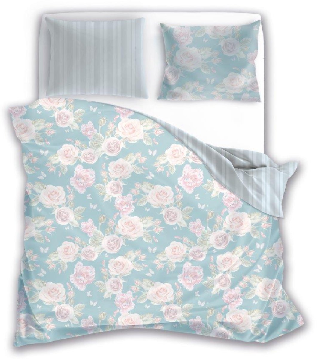Katoenen satijnen dekbedovertrekset 160x200 cm met 2 kussenslopen 70x80 cm