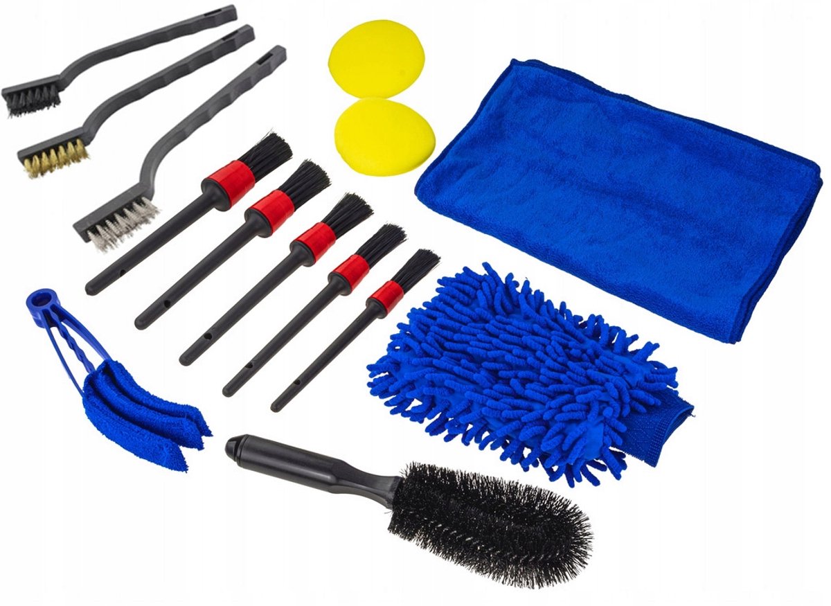 Auto Detail Set: Borstels & Kwasten voor Grondige Reiniging