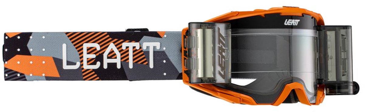 Leatt Velocity 6.5 Roll-Off Cross/Endurobril - Oranje/Transparant