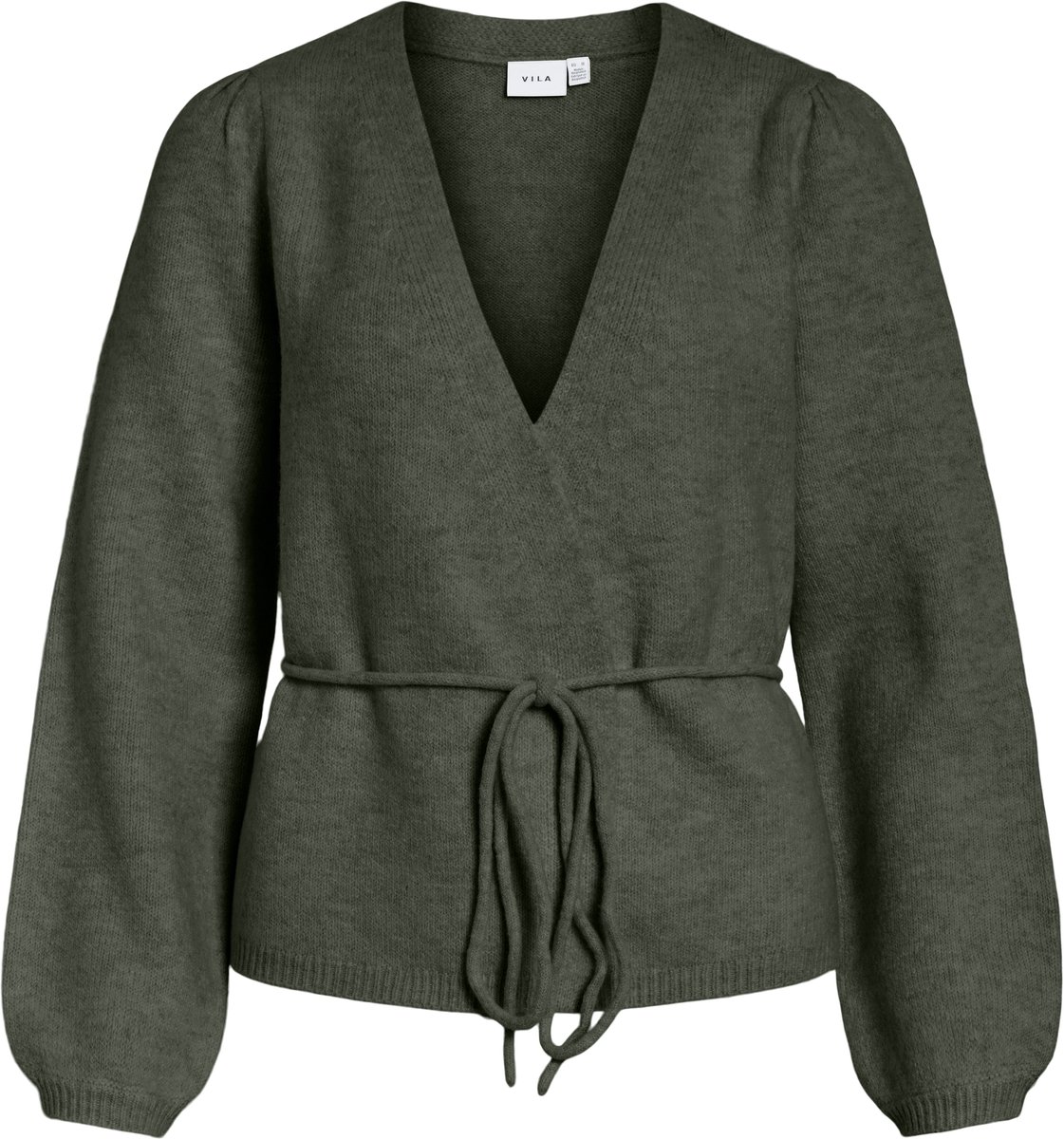 VILA gebreid vest VIKEHLA riem