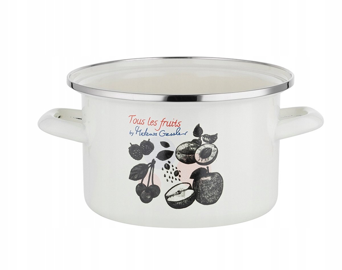 Emalia Pleszew Fruits Geëmailleerde Pan 18 cm 2,65 L