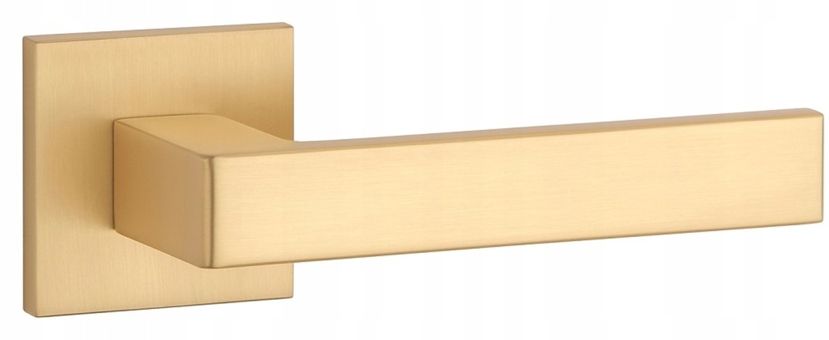 Matgouden slanke vierkante rozetdeurkruk van 7 mm APRILE Sulla Q