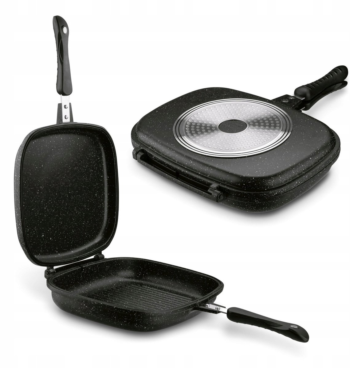 Dubbelzijdige Grillpan Konighoffer Doppio Marble 32x24cm - Inductie
