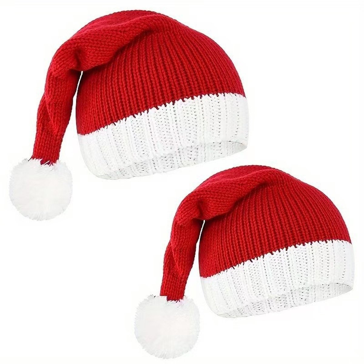 2 Kerstmanmutsen - Kerstmanmutsen - Hoeden - Baby Kerstmanmutsen - Kinderkerstmutsen - Kerstkostuums - Kerstmanmutsen - Kindermaten