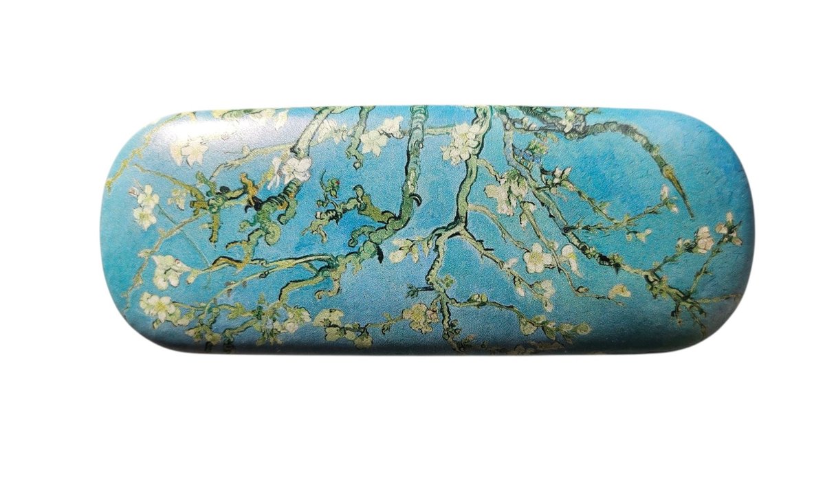 Brillenkoker Amandelbloessem blauw Vincent van Gogh 16x3.8x6cm