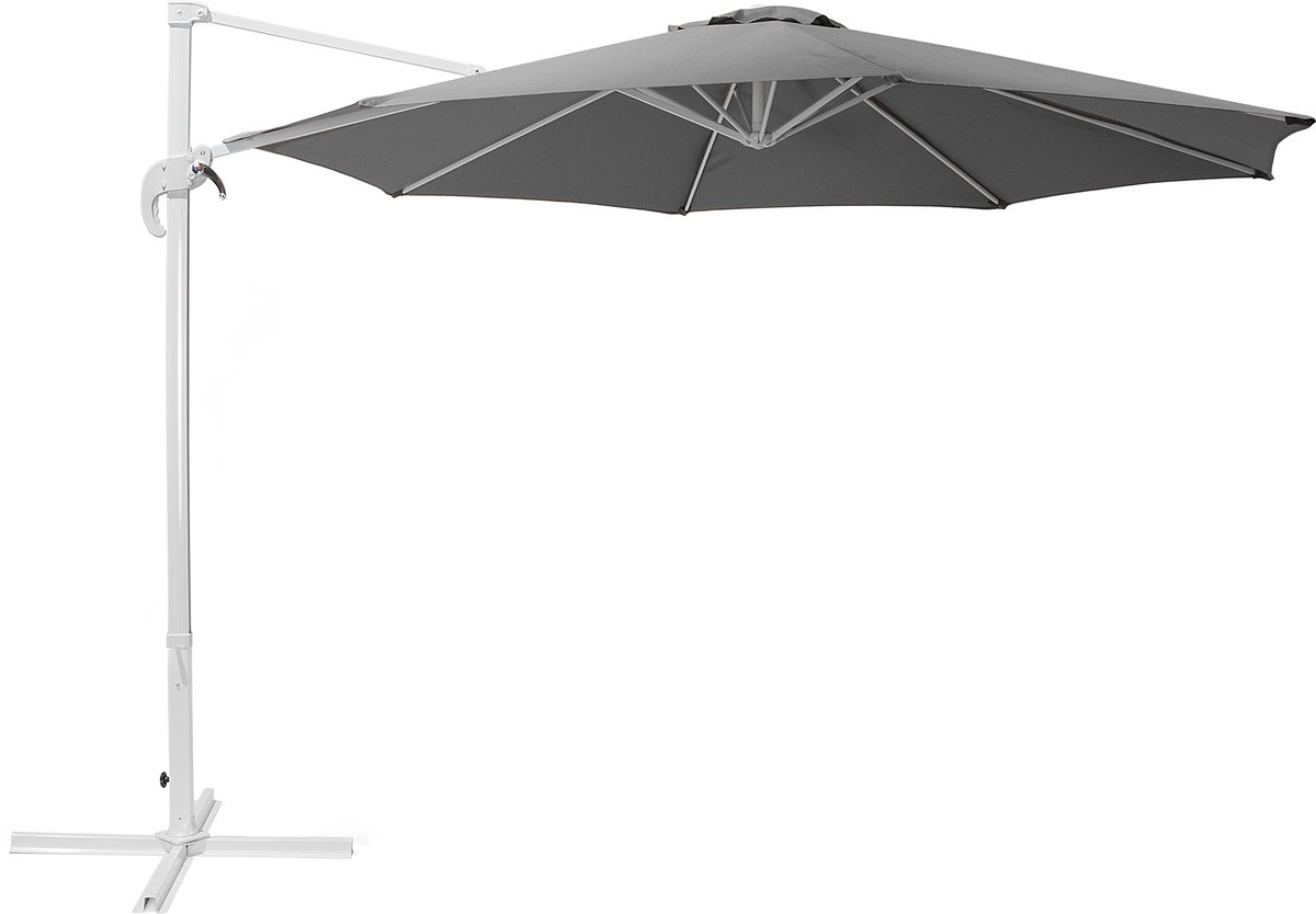 Beliani SAVONA - Zweefparasol - grijs - polyester
