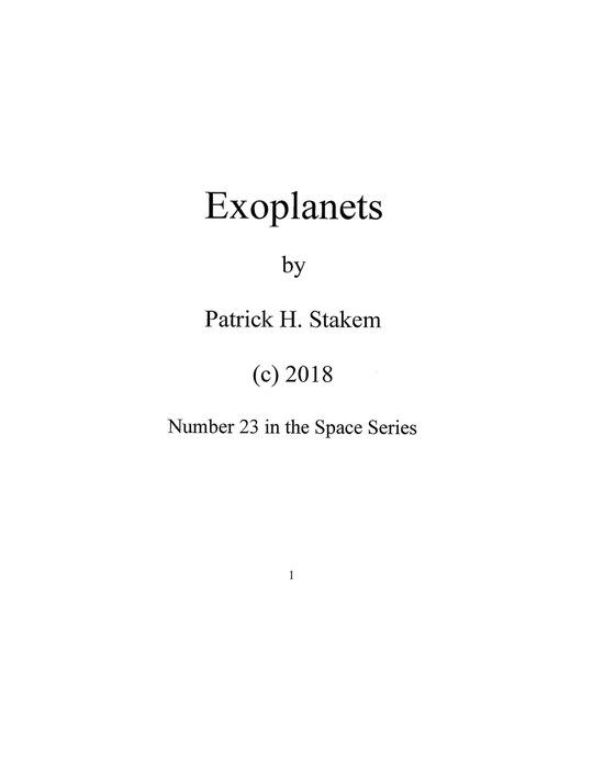Space - Exoplanets - cover
