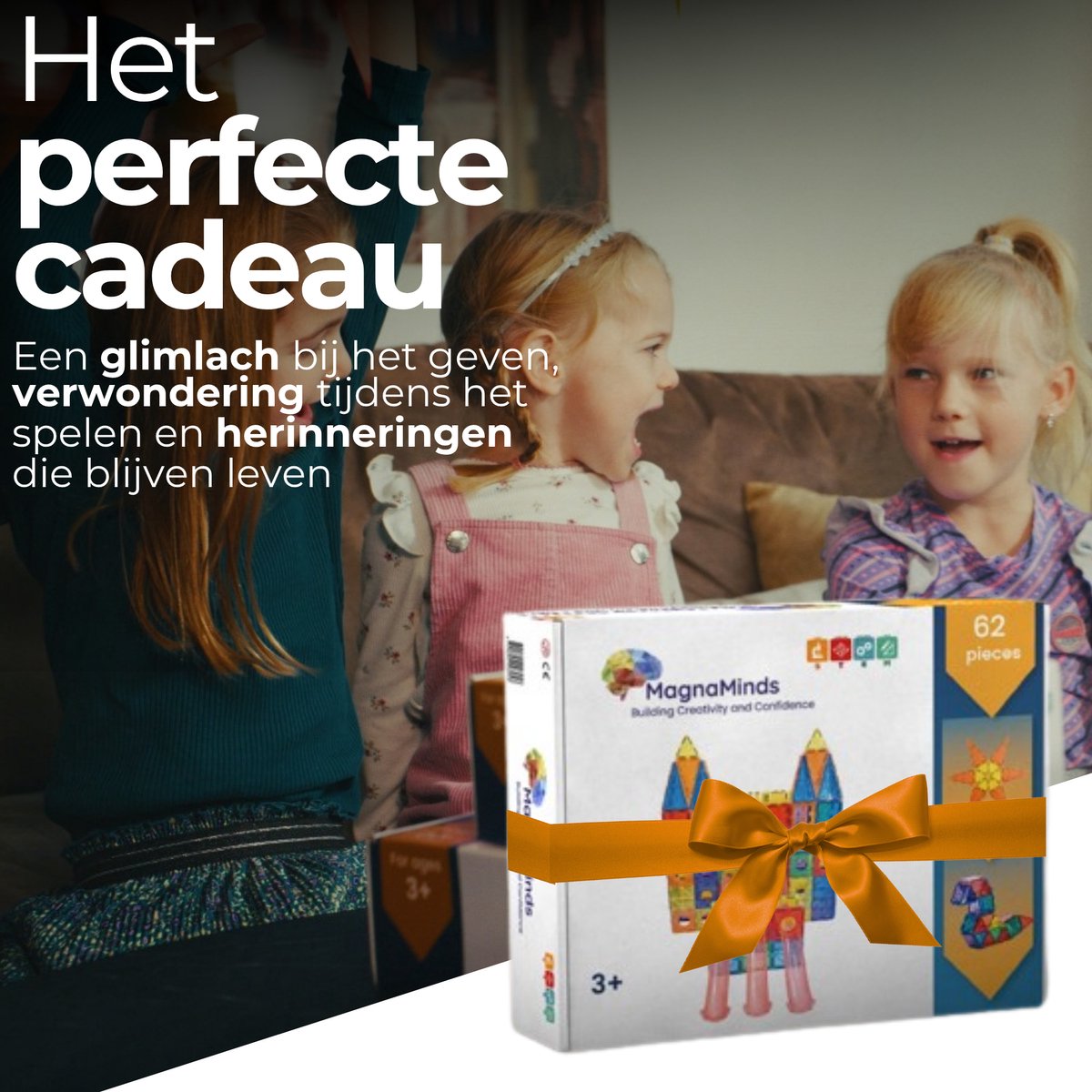 Magna Minds -Magnetic Tiles - Knikkerbaan - 62 stuks - Magnetisch Speelgoed - Constructie speelgoed - Magnetische tegels - Montessori speelgoed - Magnetic toys - Magnetische bouwstenen - Speelgoed Kinderen — afbeelding 6