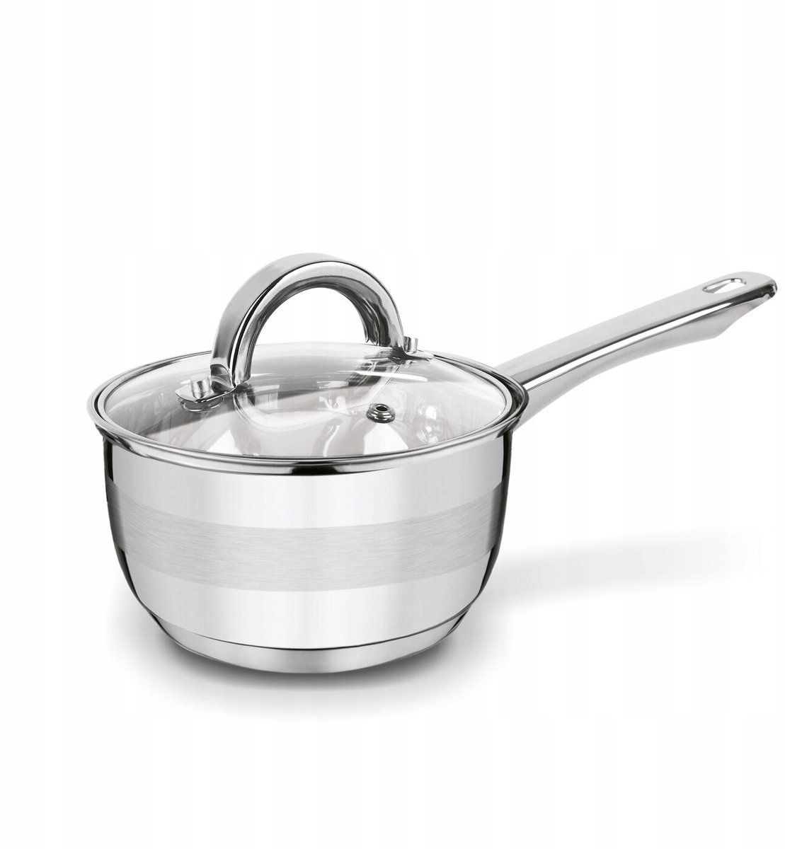 Tadar Roger Steel Pan met Deksel - 16cm, 1.8L - Inductie Geschikt