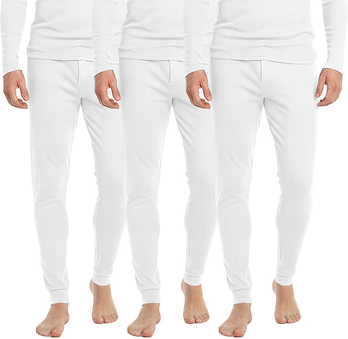 Heren thermobroek 3- pack Heat Booster onderbroek kleur wit maat XL