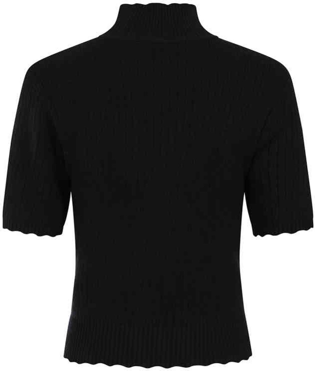 Banned - Jane Sweet Scallop Gebreide trui - M - Zwart