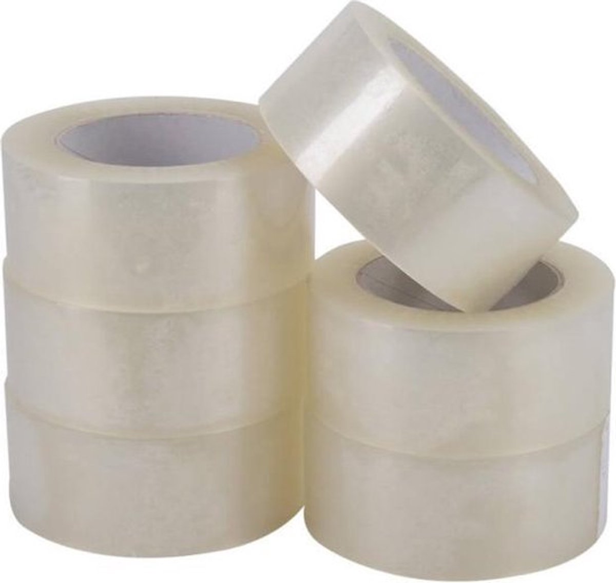 Ace Verpakkingen - 6 rollen - Verpakkingstape - PP Tape - No noise - Acryl - Transparant - 50mm x 66 meter - (601085)