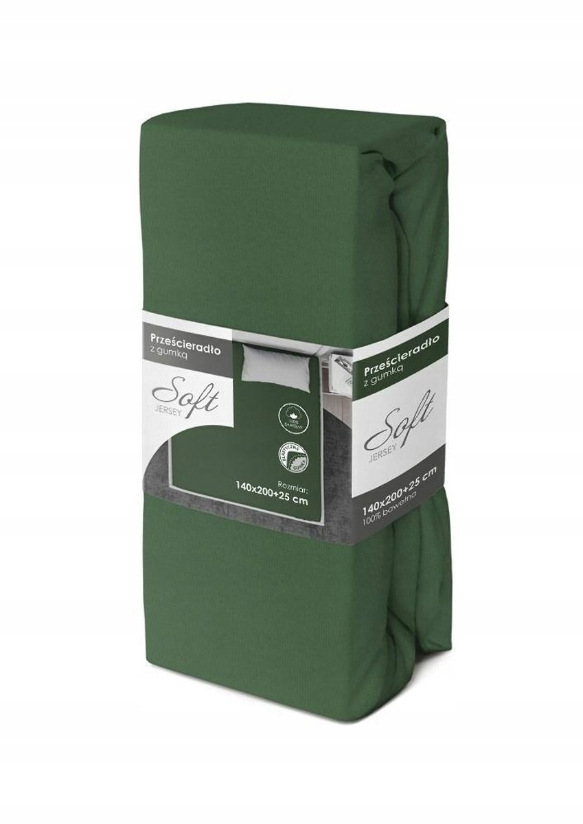 Jersey hoeslaken met elastiek 140x200 cm groen voor matrassen tot 25 cm