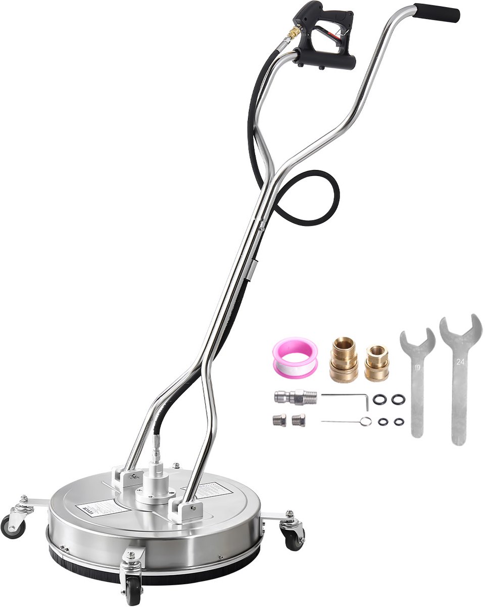 VEVOR 535mm Hogedrukreiniger Oppervlaktereiniger Dubbele Handgrepen Max. 275 Bar
