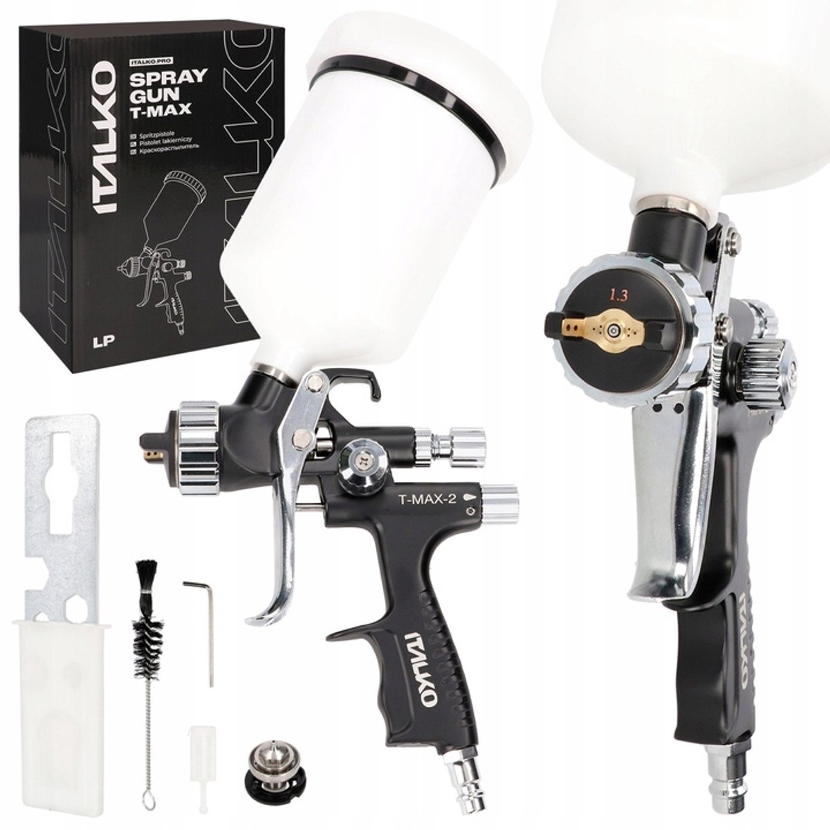ITALKO T-MAX Lakspuit LP 1,4mm met extra 1,4mm spuitmond
