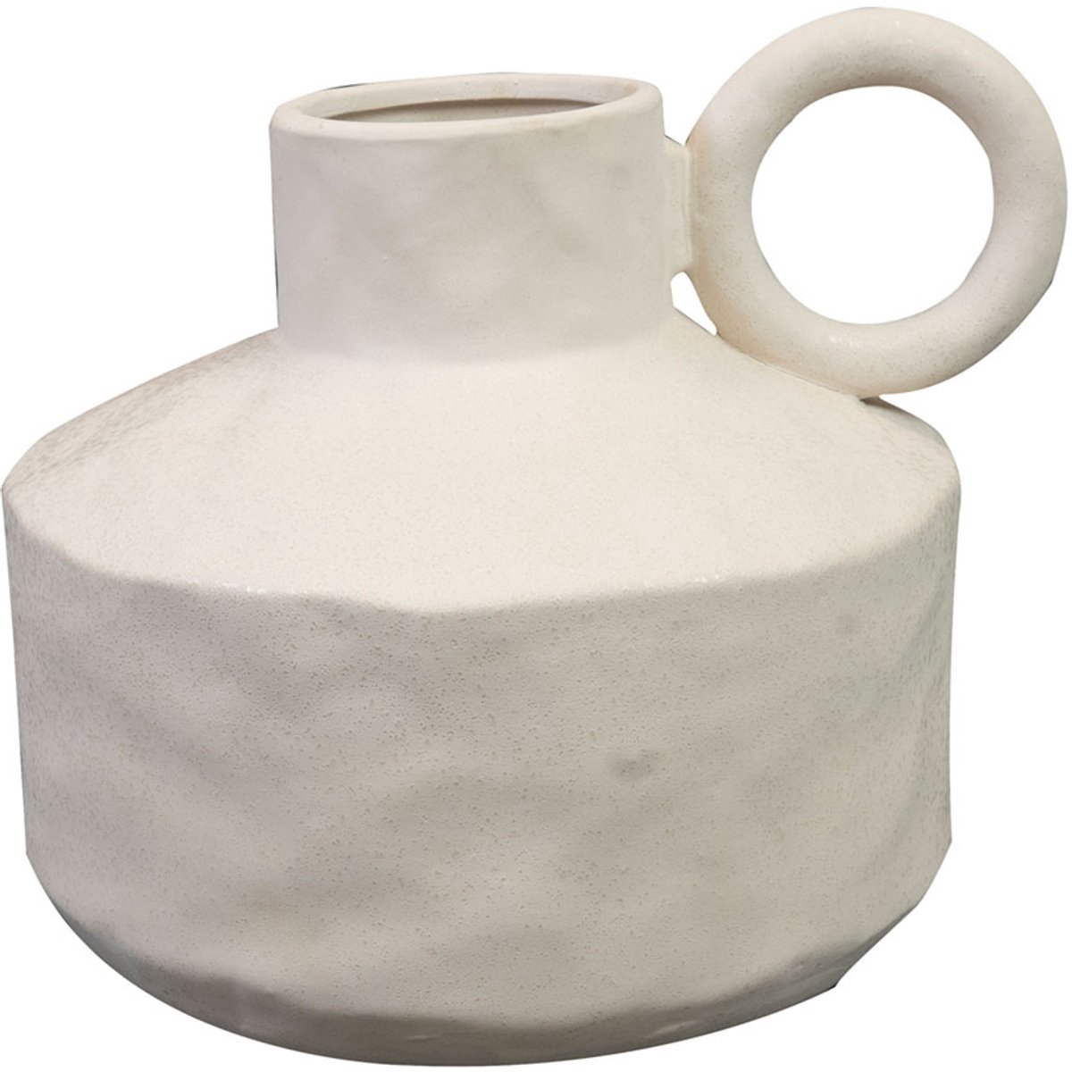 Ter Steege Vaas-Kruik Keramiek Wit D 27 cm H 24 cm Opening 8.7 cm