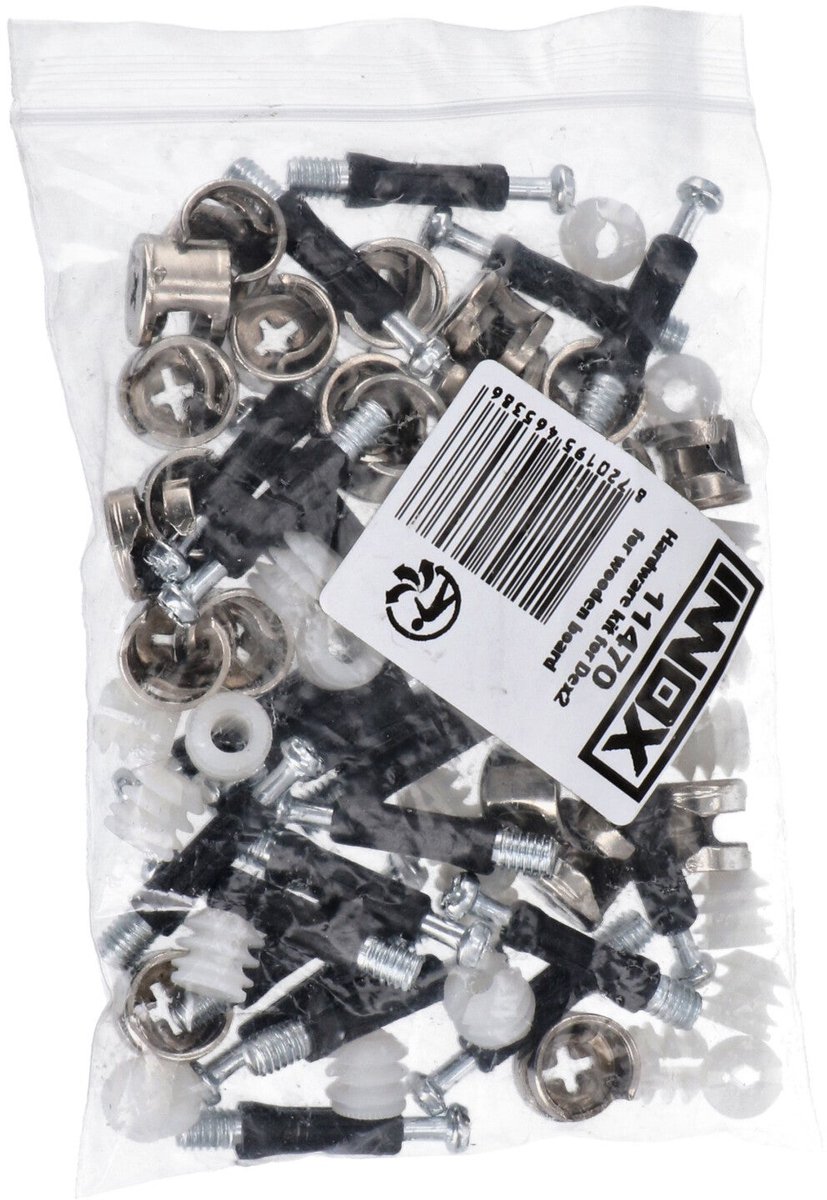Innox 11470 nokkenmoer, bout en insert 24 x voor houten board voor Dex2
