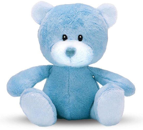 White-Label® Kraammand - Geboortemand met Knuffel - Kraamcadeau Meisje - Blauw van White-Label® — afbeelding 3