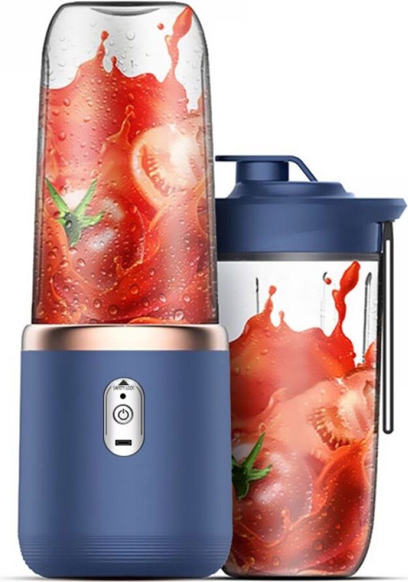 Draadloze staande blender, multifunctioneel, roestvrij staal, 2 x 400 ml