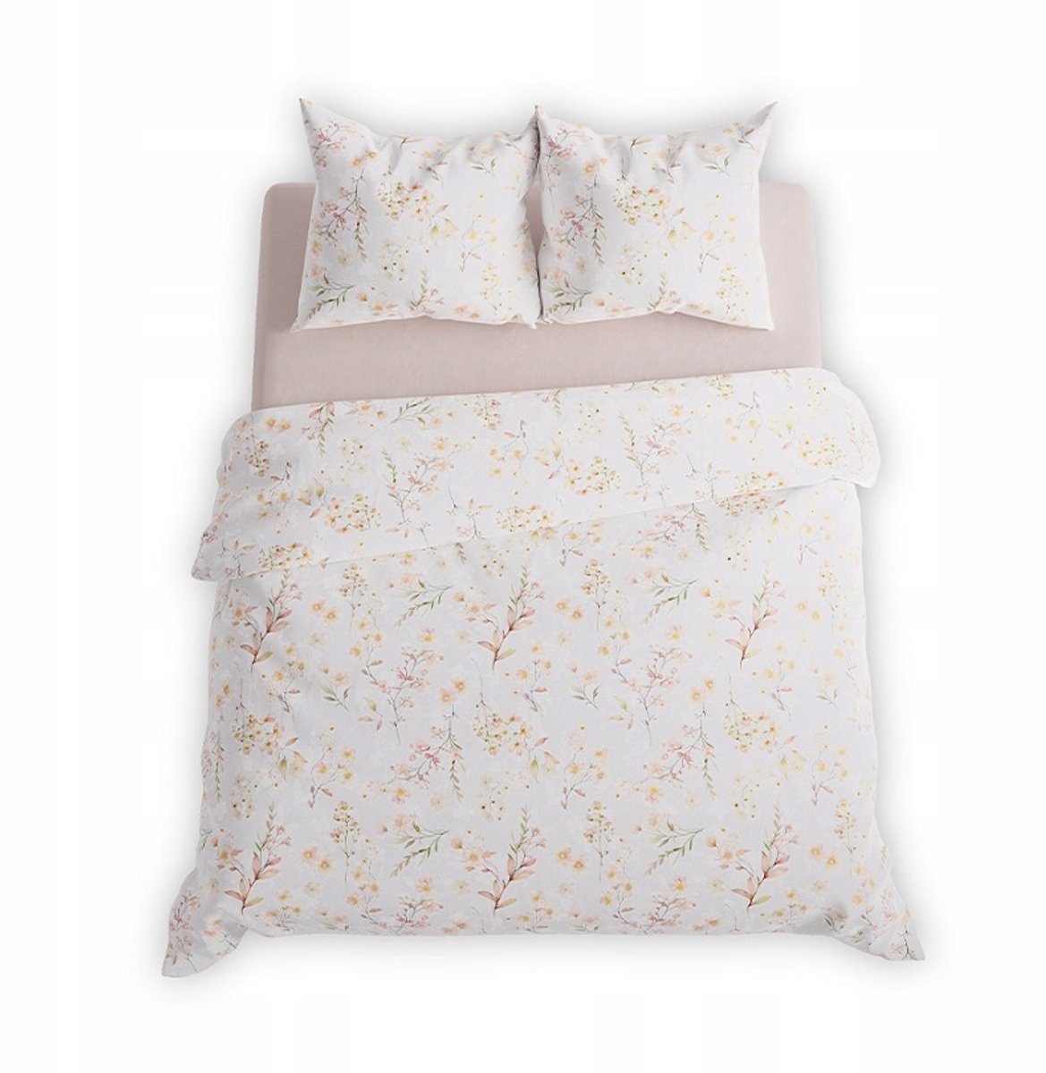Satine katoen beddengoed 160x200cm, zachte bloemenprint