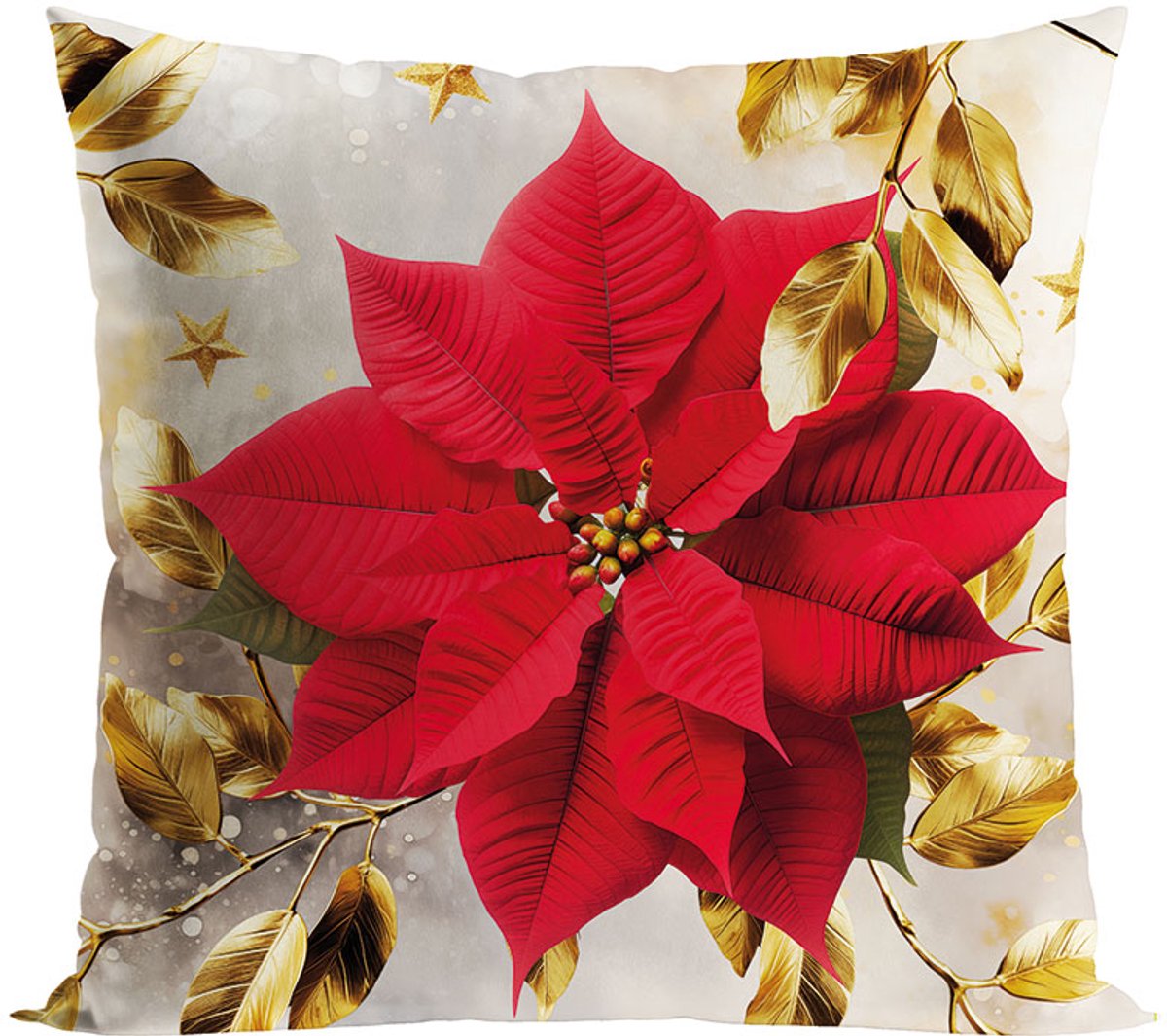 Kerst Kussenhoes 40x40cm - Kerstster Design, Veelkleurig