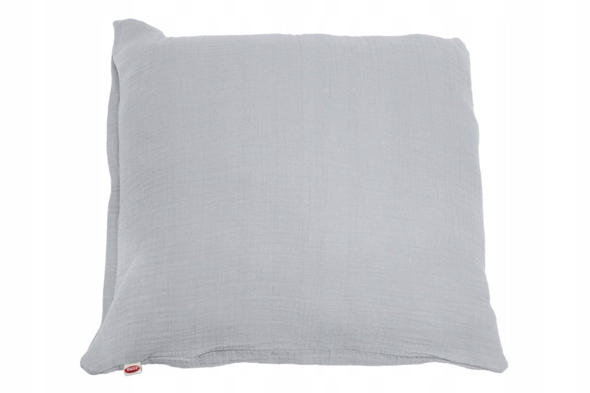 Muślinen Kussensloop 40x40cm Lichtgrijs met Rits