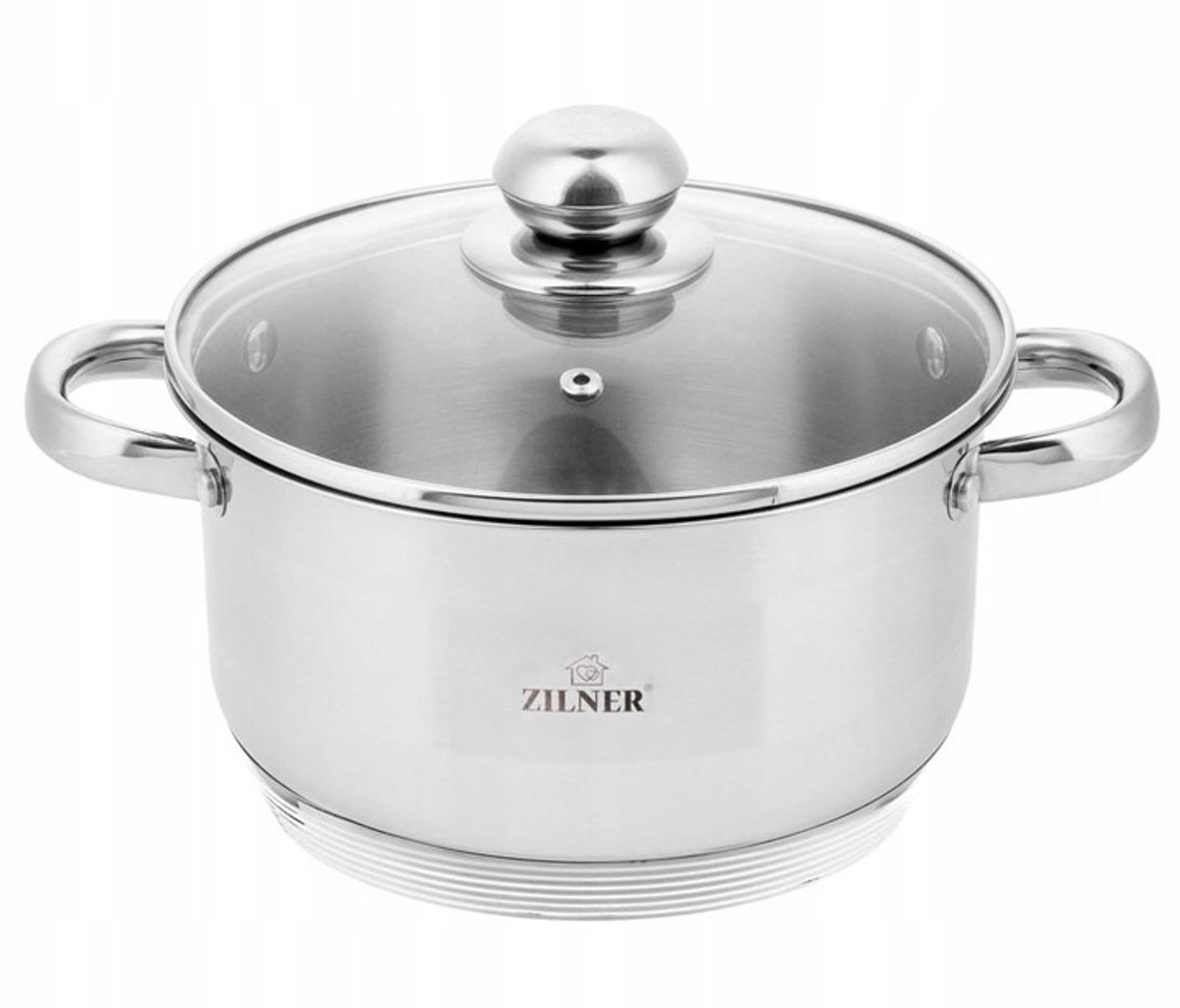 Zilner RVS Pan met Deksel - 22cm, 4.5L - Inductie Geschikt