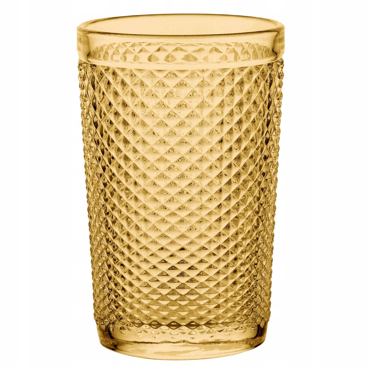 Florina Alexis Amber Long Drink Glas 340ml - Diamant Structuur