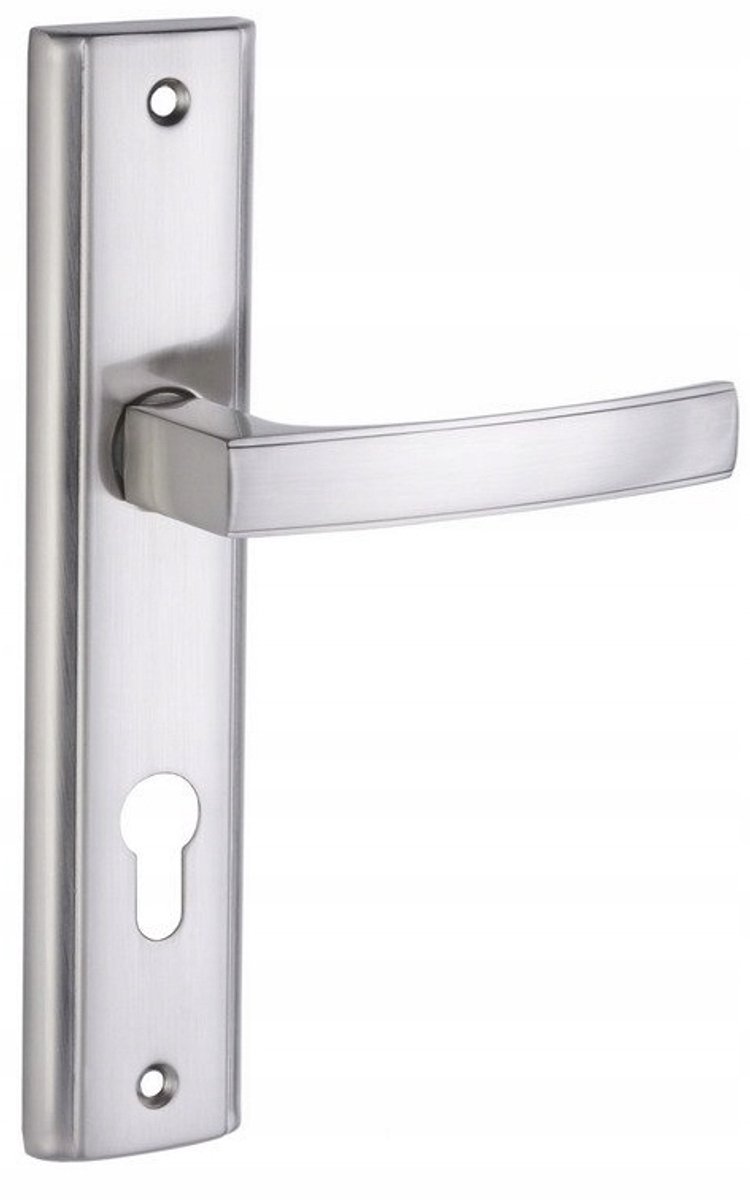 Kuchinox Aria deurklink met lang schild, 72mm rozet, satijn