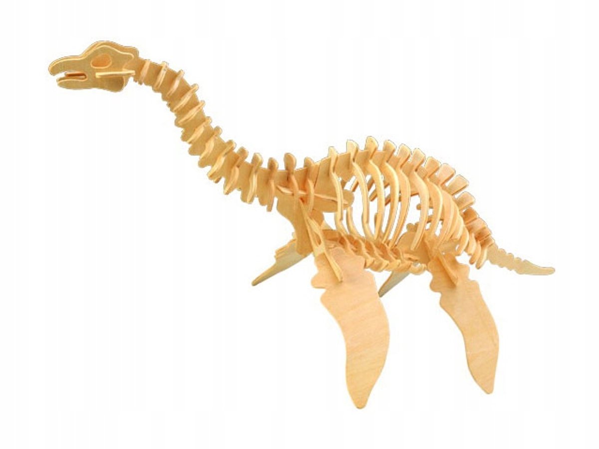 3D Houten Puzzel Plesiosaurus - Educatief Bouwpakket voor Kinderen